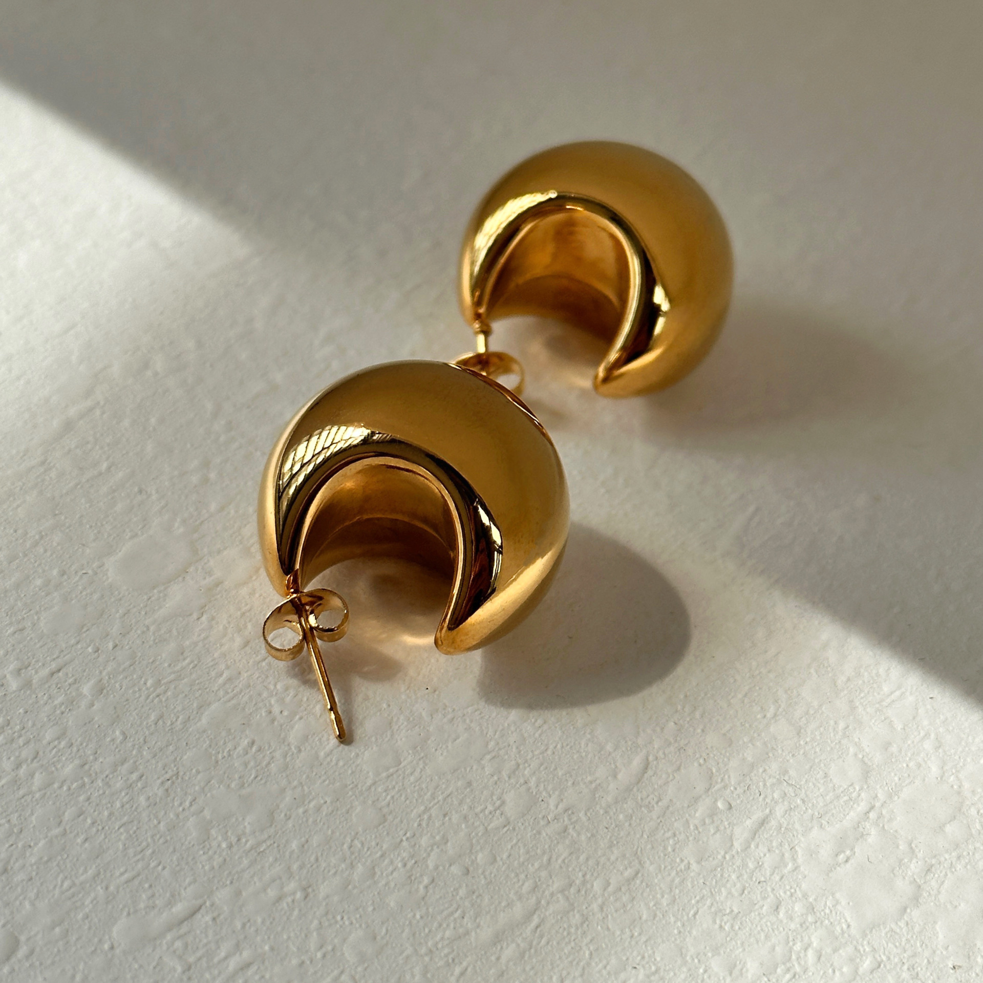 1 Pair Quantity 1 Pair Retro Solid Color Plating Titanium Steel Ear Studs