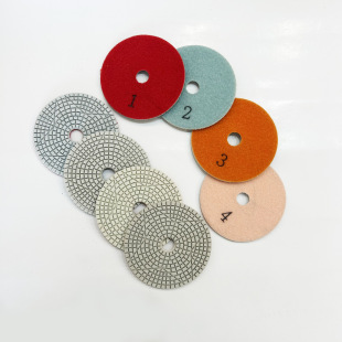 Hongfei Diamond Grinding Disc Four-Step Four-Pointed Star Water Grinding Disc 10cm Wet and Dry High-Efficiency Grinding Disc