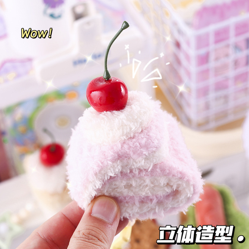 下午茶毛绒挂件 可爱软萌软乎乎包包挂件创意仿真食物甜品钥匙扣|undefined