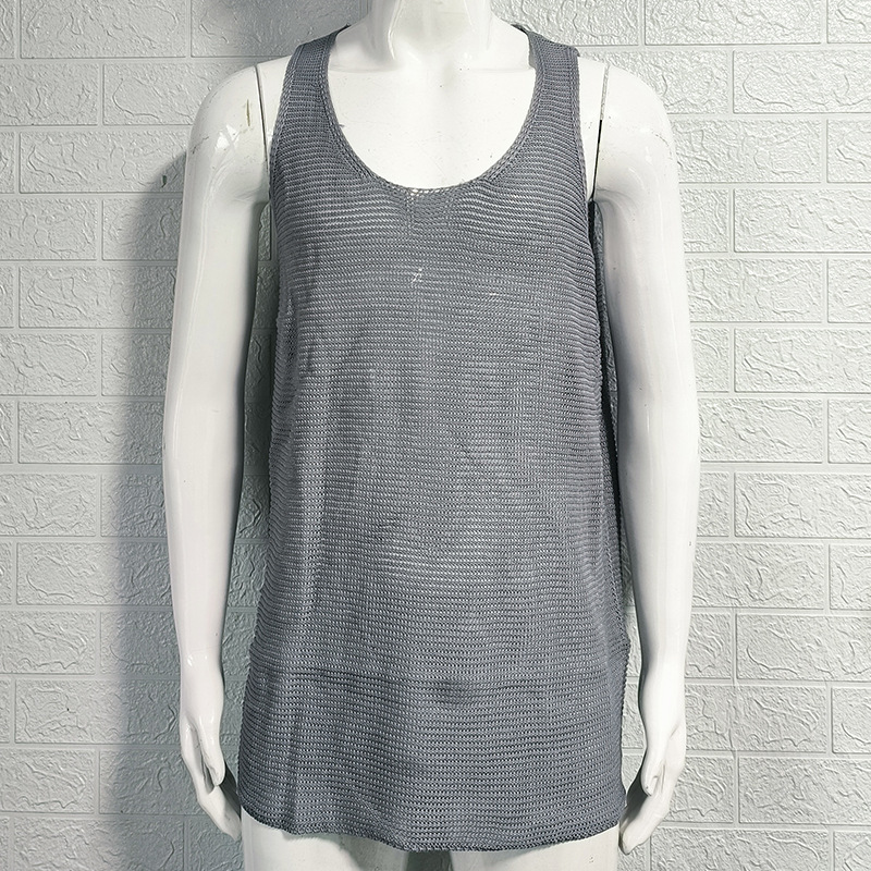 Sweater Summer Loose Sleeveless Knitted Vest Sports Muscle Men's Clothing_voghion.com