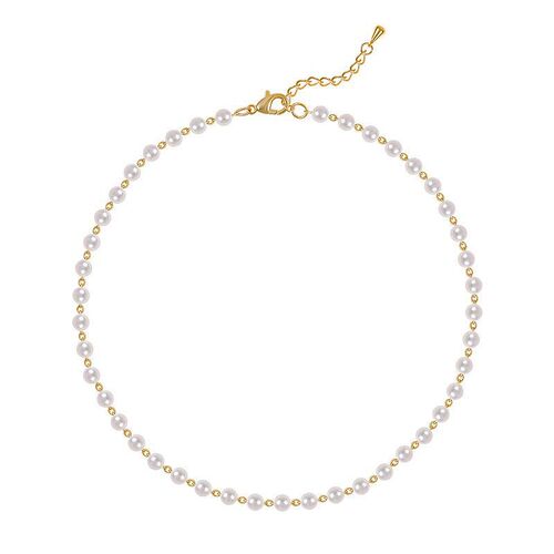 Japanese and Korean Sweet and Graceful Small Pearl Necklace Women's Fashion Light Luxury Niche Design Sense Clavicle Chain Retro Simple Neck Chain 