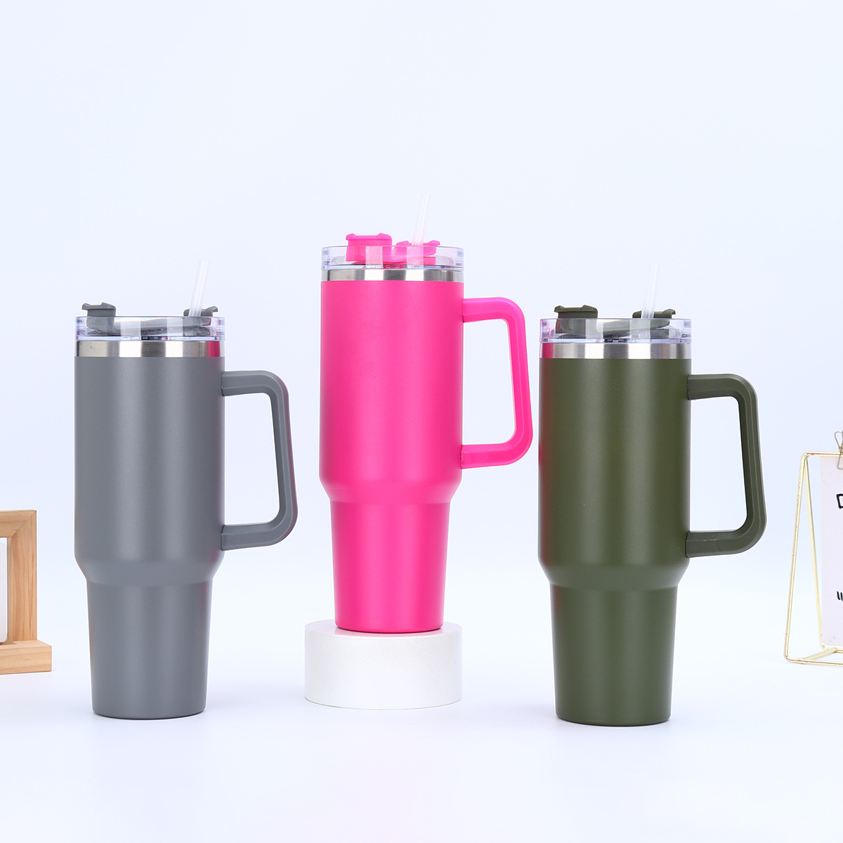 Generación transfronteriza de tazas de automóviles 304 tazas de aislamiento de vacío de acero inoxidable de doble capa de 40oz tazas de hielo de alta capacidad
