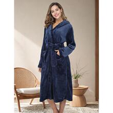 W 70195 Long flannel couple bathrobe �����������ԡ��