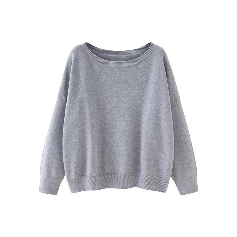 O 287 A8585 Export Dropshipping Aliexpress Cross-Border New Men's Knitwear Women's Plain Round Neck Knitwear