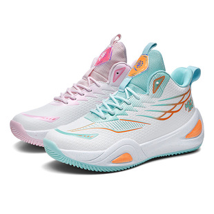 Cross-Border New Yuanyang Basketball Shoes Men's High-Top Leather Student Sports Shoes Youth Training Game Shoes