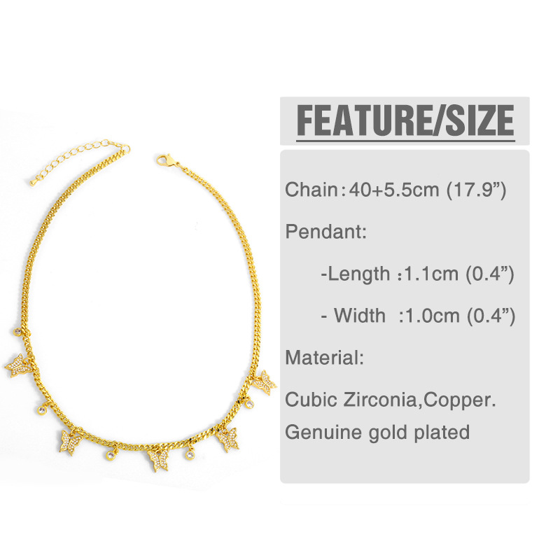 multi-butterfly diamond necklace