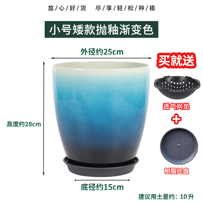 北欧のシンプルな陶磁器の植木鉢は軽くて豪華です。|undefined