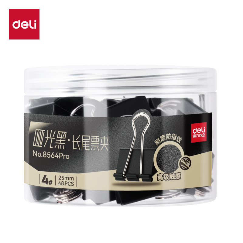 Delikie mate negro cola larga clip de boletos multi-especificaciones opcionales 8565Pro5 # clip ancho 19MM clip de cola de balboa