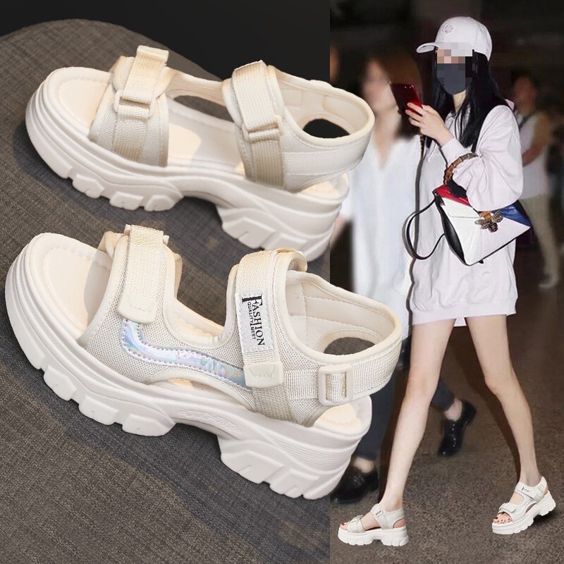 Dad Sports Sandals Women's Soft Sole 2025 New Summer Thick-Soled Platform Shoes Roman Beach Shoes Casual Women's Shoes