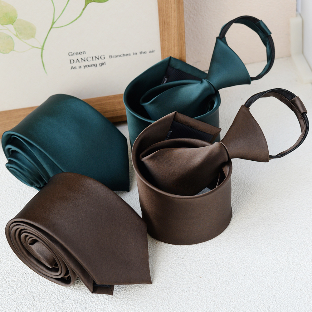 8cm smooth pull strap clothing accessories formal matching shirt zipper easy to pull lazy tie men's no knot