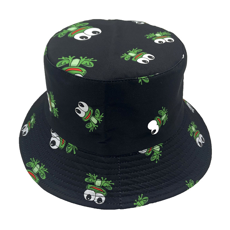 Unisex Simple Style Frog Double-sided Flat Eaves Bucket Hat display picture 1
