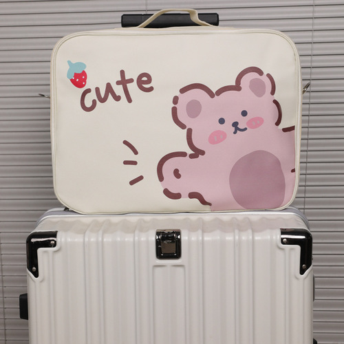 Portable waterproof portable travel storage bag with trolley clothing storage bag luggage bag trolley bag wholesale