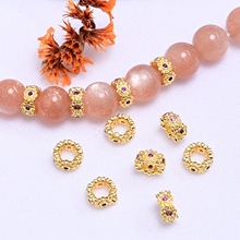 ��ɫ18k�����׻�����ʯ��Ƭ�ִ�����DIY����朴�������Ȧ