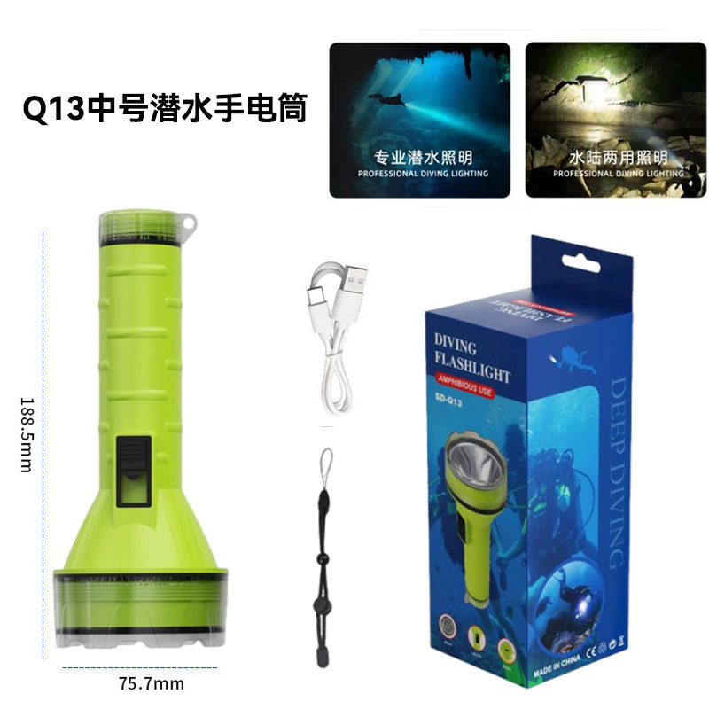 Q13 다이빙 손전등 중형
