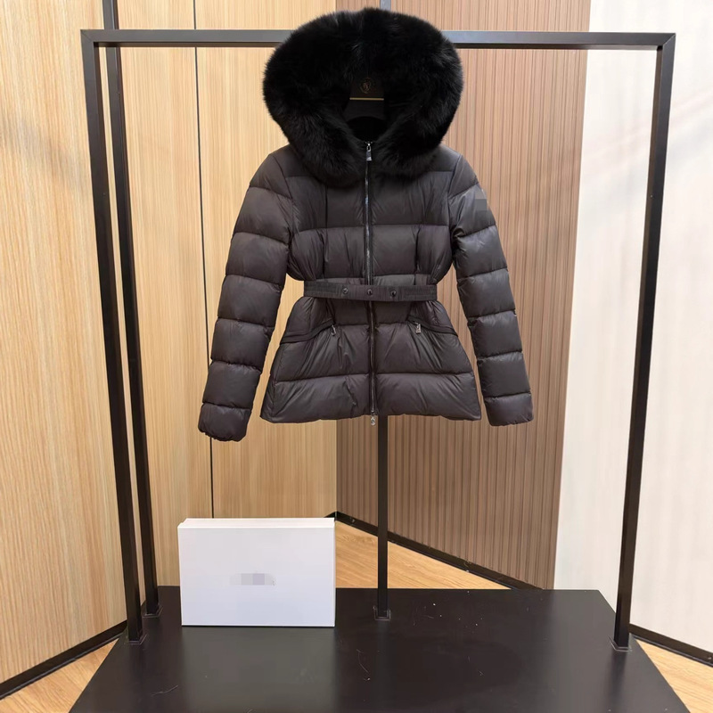 Putian Clothing Bonding High Version Hooded down Jacket with Long Fur Collar for Women, Fox Fur Hooded Long down Jacket