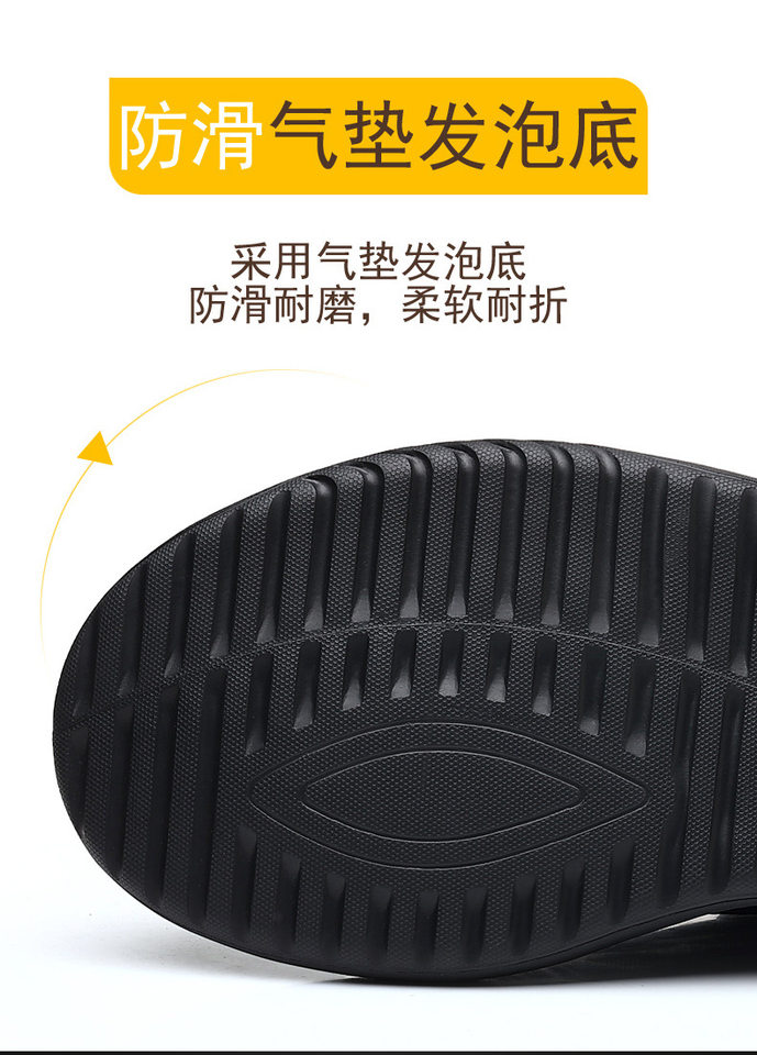 Giày thể thao nam da bò lớp đầu buộc dây, đế đệm khí, gót vừa 3–5 cm — Màu nâu, màu đen chi tiết 12