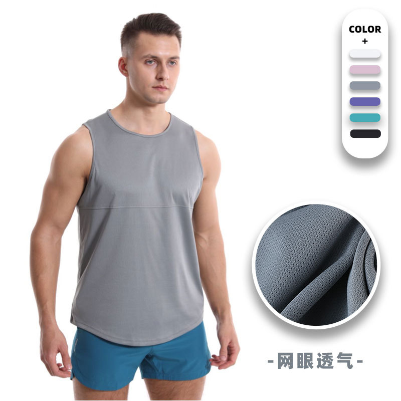 Maratón de verano chaleco deportivo de secado rápido chaleco sin mangas de los hombres corriendo entrenamiento de baloncesto Chaleco de fitness Suelto