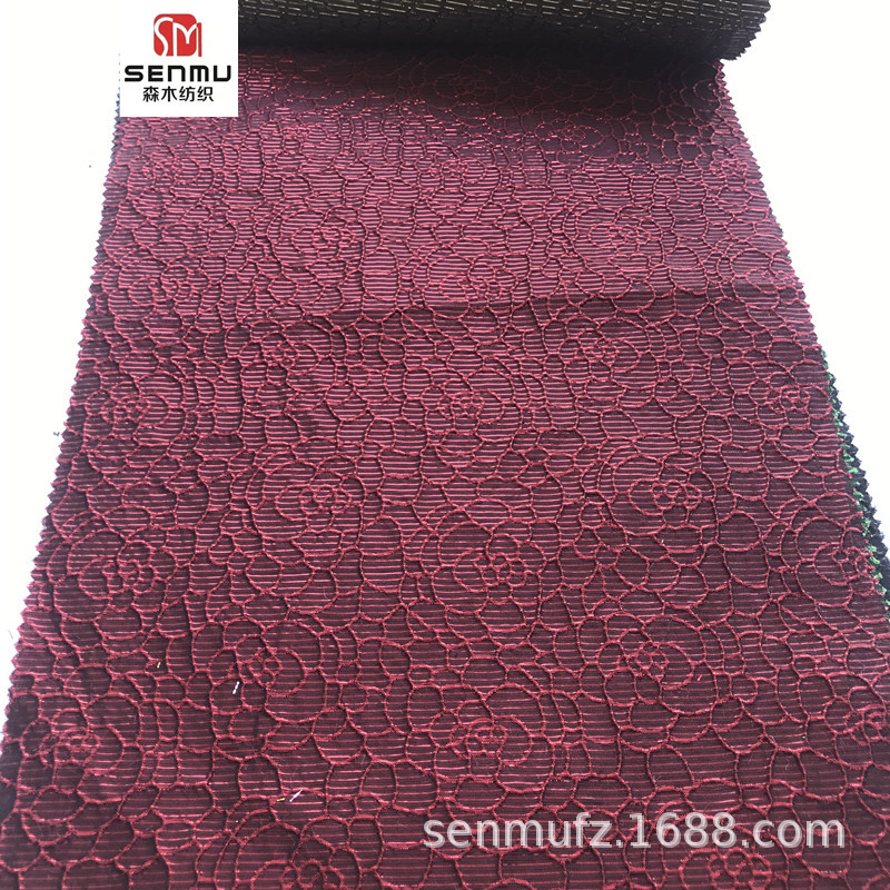 汉服外套金属丝礼服提花布料 舞台服饰女装连衣裙面料 厂家批发