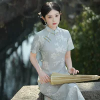 Новое улучшенное китайское платье-Чонсам средней длины Beizhiyun, новая женская одежда в китайском стиле на весну и лето