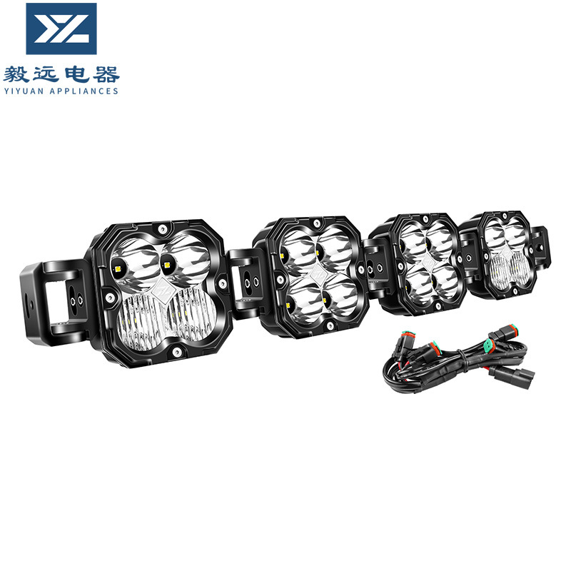 Car Roof Strip Light, Automotive Combo Spotlight, 24V/12V Compatible Single Row Tesla Welcome Light, High Beam Projector