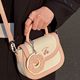 2025 New Style Bag Cute Junior High School Student Saddle Bag Japanese Style Biscuits Rice White Portable Shoulder Crossbody Bag for Women Spring and Summer