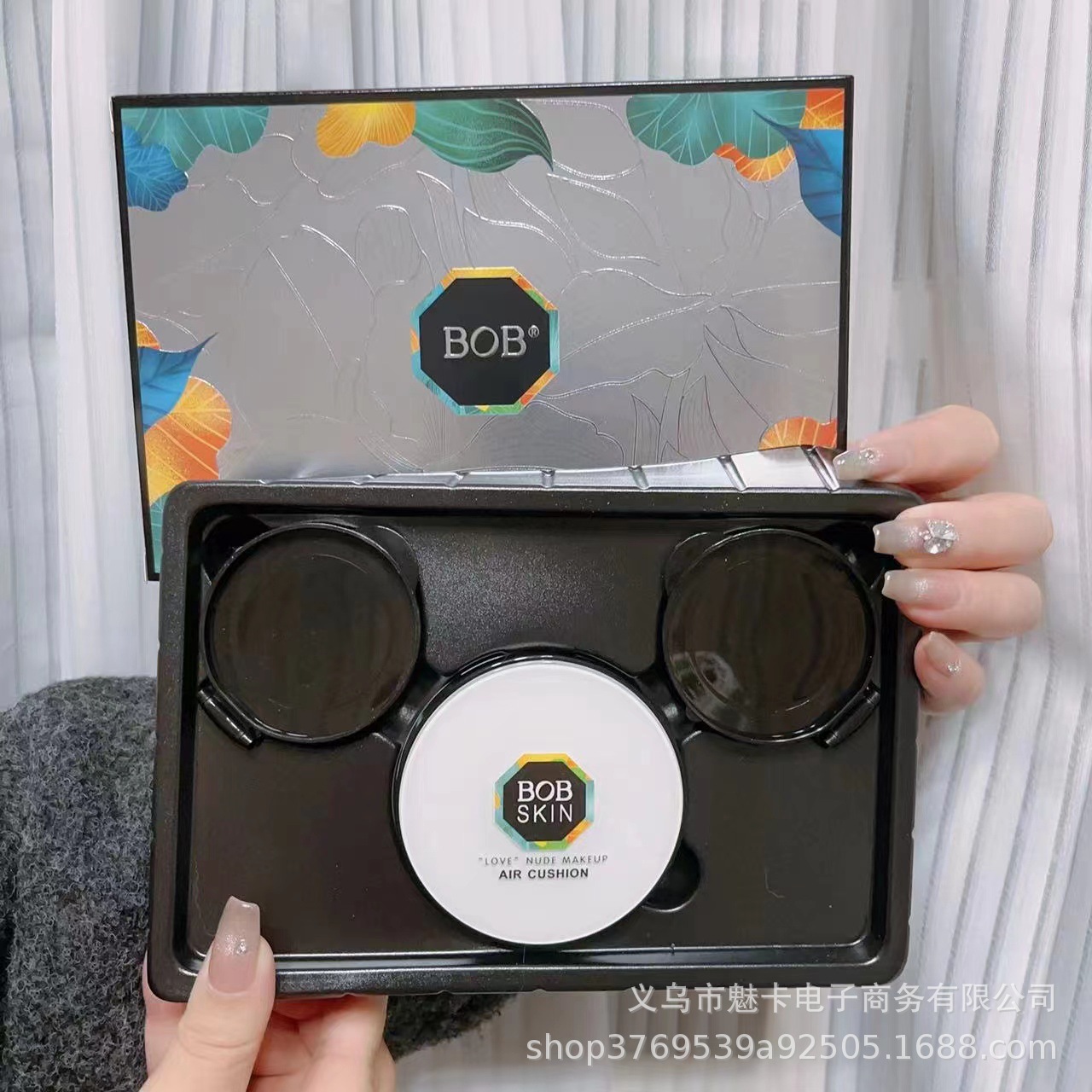 【拿货包邮】BOB气垫霜BB霜遮瑕保湿不卡粉气垫粉底液套装替换装