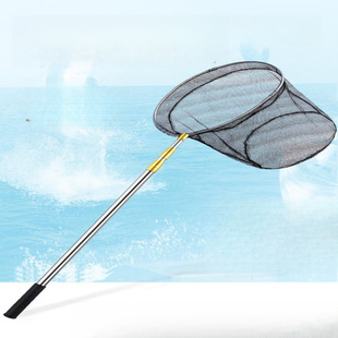 Stainless Steel Fishing Net, Fishing Net, Telescopic Pole, Full Set of Net Copying Heads, Foldableable, Deepening Net Pockets, Fine Eyes