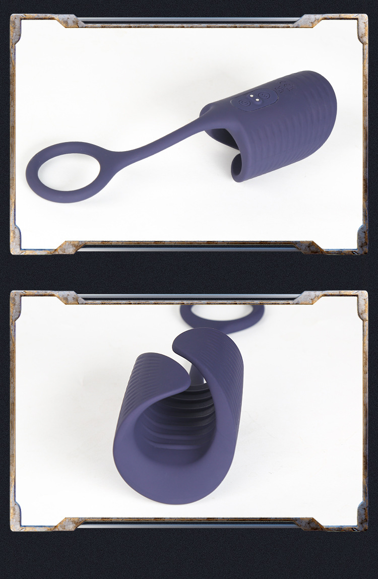 Hand-Rolled Lock Ring Trainer – Silicone Male Exercise Device with Button Control — detail image 25