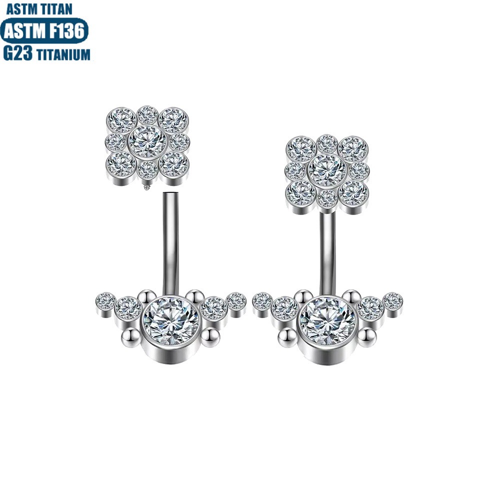 Pointed labret stud close-up product detail