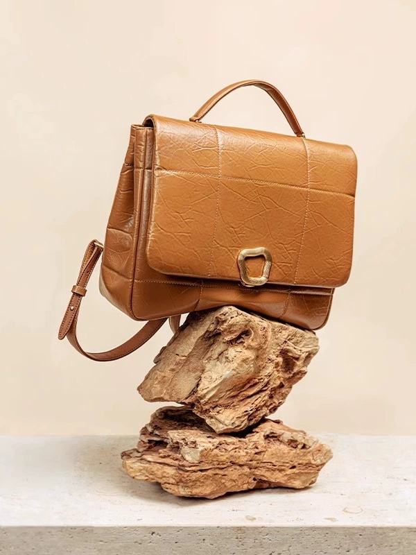 Acrylic laptop, backpack, leather bag, 16 inch, cowhide