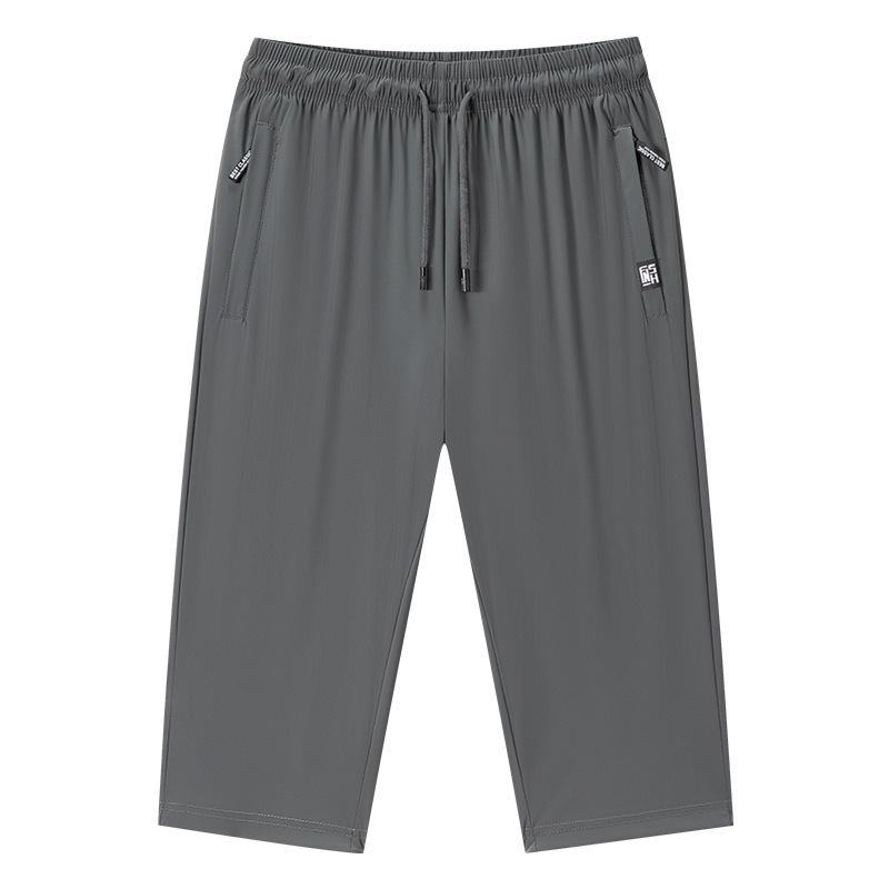 Pantalones casuales de nuevo estilo, pantalones de seda de hielo para hombres, pantalones con aire acondicionado para hombres, deportes transpirables, pantalones cortos de ocio, trajes de alta calidad