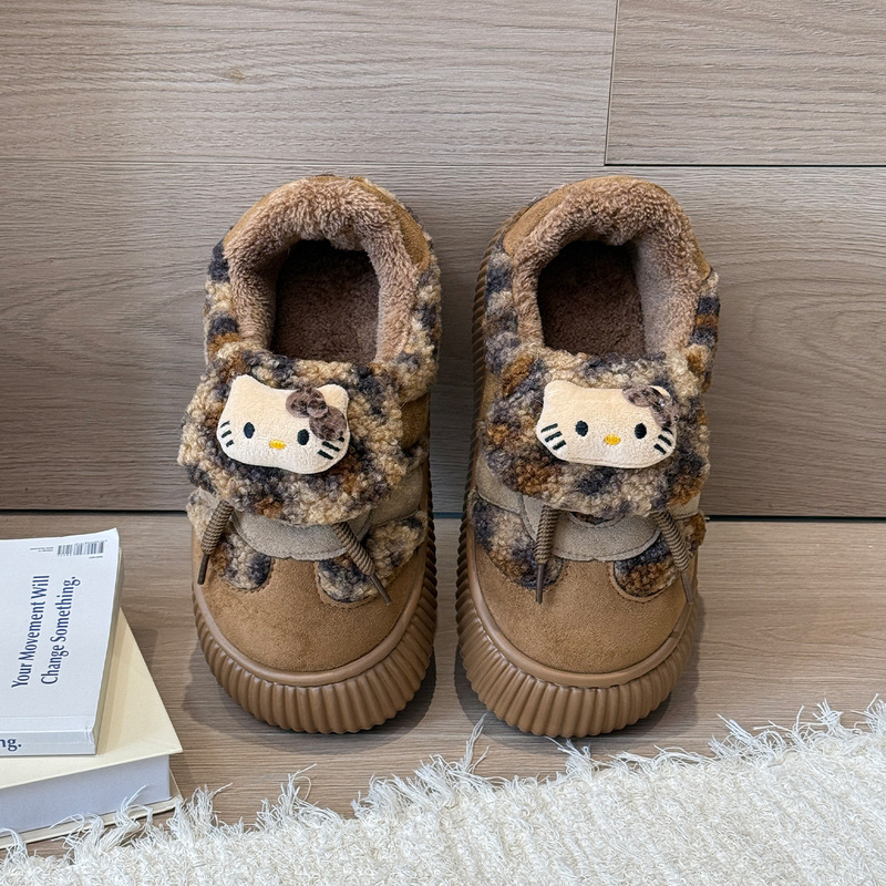 2025 New Winter Cute Kitten Cotton Slippers Fleece-Lined Thickeneded Cotton Shoes Thick-Soled Non-Slip Bag Heel Cotton Shoes for Women 2025 New Winter Cute Kitten Cotton Slippers Fleece-Lined Thickeneded Cotton Shoes Thick-Soled Non-Slip Bag Heel Cotton Shoes for Women