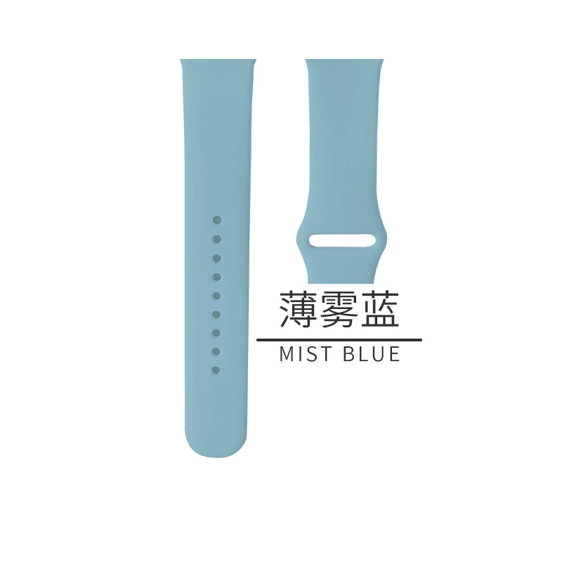 Silicone watch strap (Apple compatible), generations 1–9/SE, standard & extended, multiple colors