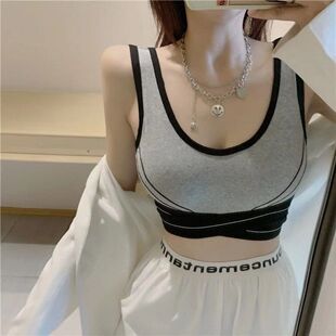 Sports underwear running big chest shockproof anti-drooping beauty back underwear online popular outer wear wrapped bra push up chest lifting