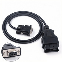 VAG 16PIN TO DB9 母头接口 Serial RS232 OBD2 CABLE 连接线