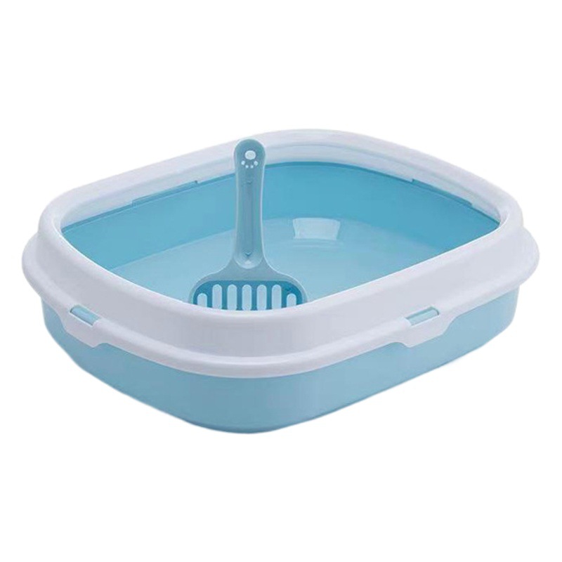Caja de Arena para Gatos Semicerrada, Antisalpicaduras, Incluye Pala, Tamaño Grande, Marca Decong