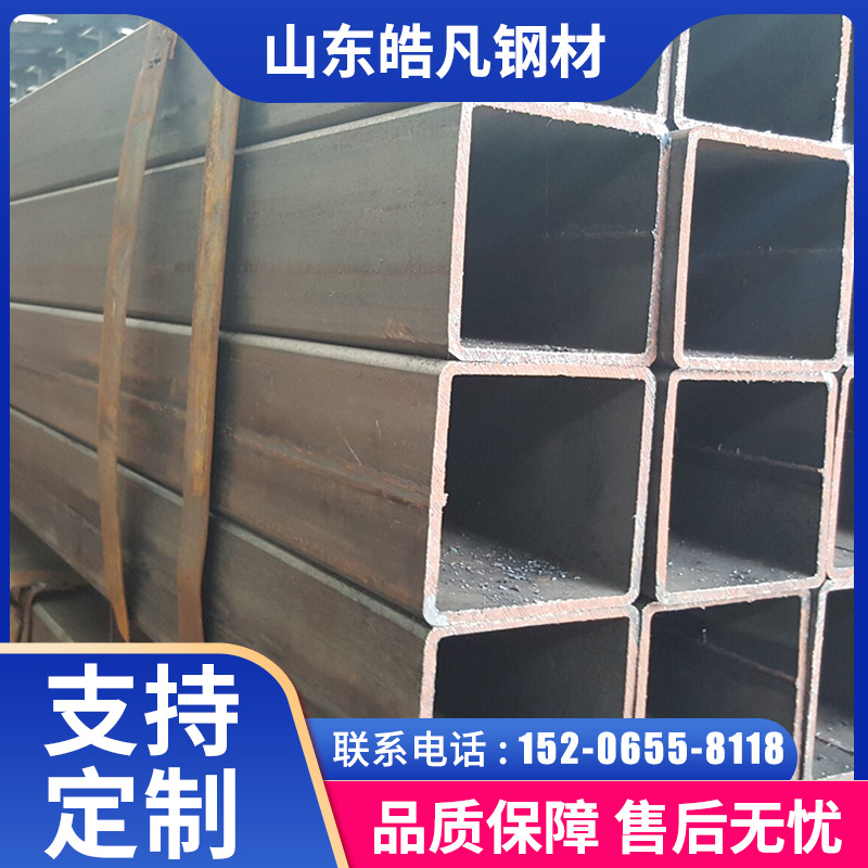 厂家直销热镀锌方管80*80*3.5/Q345方管幕墙用工地支撑架黑方切割