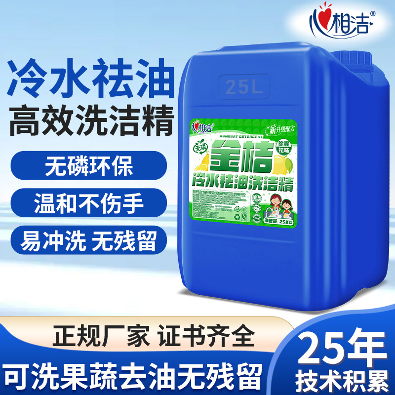 Dishwashing Liquid Commercial Catering Large Barrel Household 25kg Kitchen Degreasing Hotel Canteen Food Grade Type a Detergent