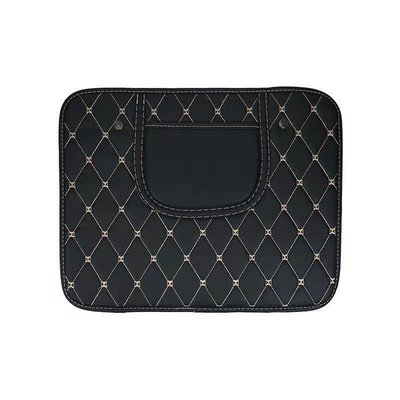 Car seat back universal Chair back anti-kick pad - half-package-model-black-leather-rice-noodles