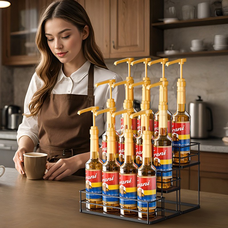 Cross-Border Home Kitchen Spice Rack Multi-Layer Countertop Spice Rack Multi-Functional Bar Wine Display Rack Syrup Rack
