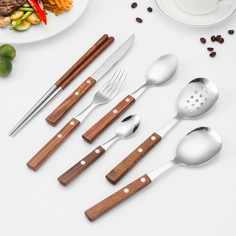 Set stainless steel, tableware, custom-made, 4 piece set