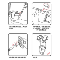 Three-in-One Car Cup Holder Phone Stand Car Cup Slot Extension Water Cup Holder Dual Phone Mount Large Mouth Beverage Rack