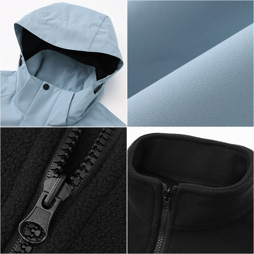 Xilina Winter Men's and Women's Three-in-One Jacket Outdoor Couple's Two-piece Fleece Mountaineering Suit Group Purchase