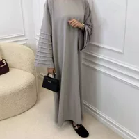 AliExpress Amazon Dubai Ближний Восток Турция свободная круглым вырезом длинное платье для женщин элегантный темперамент K207