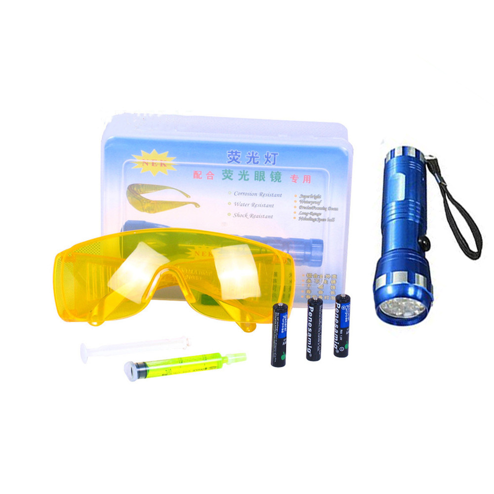 空调紫外线泄漏检测 空调R134a制冷剂系统泄漏测试检测紫外线染料