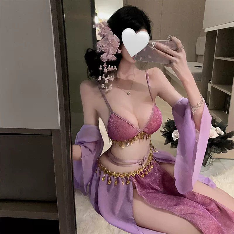 新中国风国潮古风异域风情敦煌飞天舞蹈服装情趣内衣免脱性感汉服