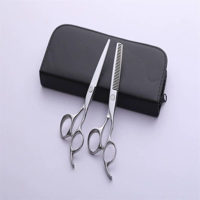 Набор парикмахерских ножниц из нержавеющей стали, плоские ножницы, с возможностью нанесения логотипа, прямые поставки от производителя, тонкая стрижка, заостренные ножницы для ухода за волосами