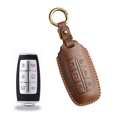 Car key bag Key Cover Gv70 Genesis - 6-key-brown
