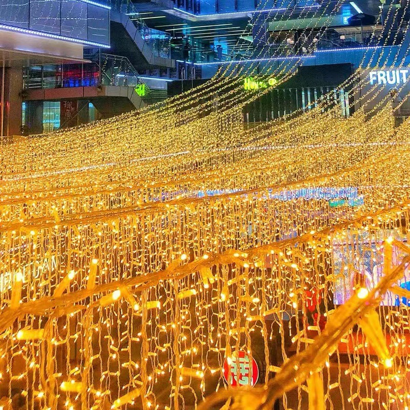 跨境冰条灯串led室外防水满天星灯串酒吧庭院工程亮化装饰瀑布灯|undefined