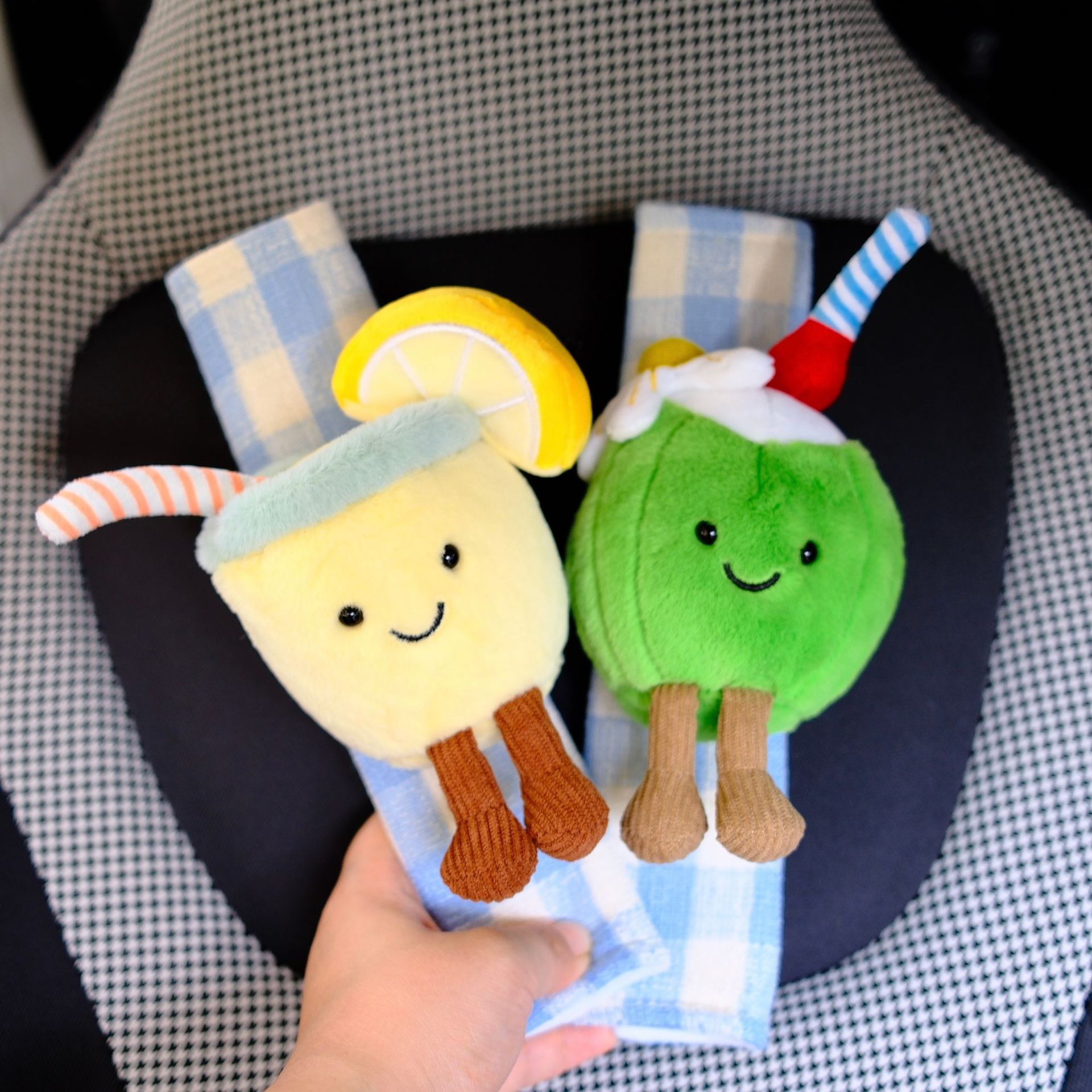 Fun Aruba Jc Same Style Lemon Soda Coconut Car Seat Belt Shoulder Cover Cute New Car Gift